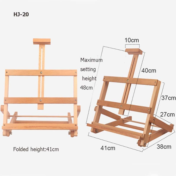 Horizontal Desktop Wooden Easel Sketch Exhibition Easel, Beech  45x37x50cm, Beech 35x33x48cm, Yellow Pine 35x33x48cm