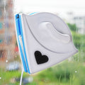 Double-sided Glass Window Cleaner Triangle Multifunctional Magnetic Glass Cleaner, 2 PCS (White)