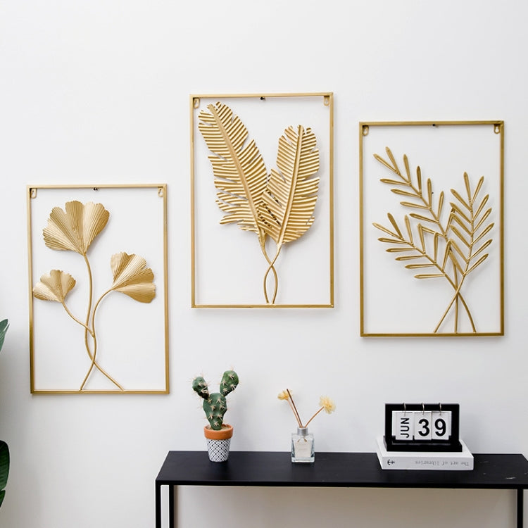 Living Room Wall Metal Leaf Wall Hanging Decoration TV Sofa Background Wall Wall Decoration, Banana Leaf, Spring Rain Leaf, Turtle Leaf, Green Leaf, Wheat Ear, Ginkgo Leaf