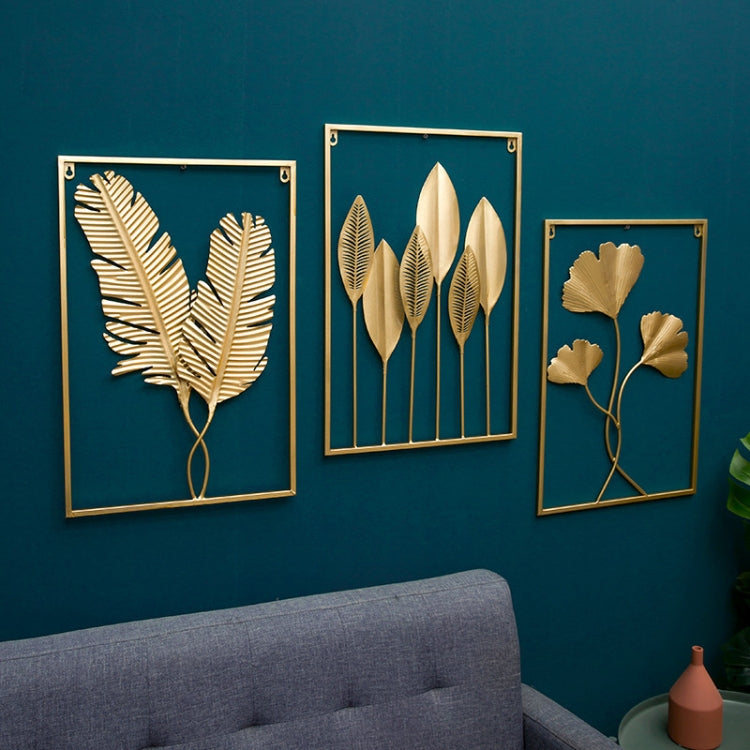 Living Room Wall Metal Leaf Wall Hanging Decoration TV Sofa Background Wall Wall Decoration, Banana Leaf, Spring Rain Leaf, Turtle Leaf, Green Leaf, Wheat Ear, Ginkgo Leaf