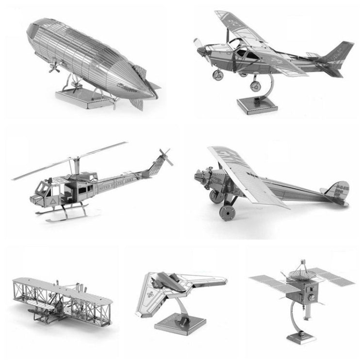 3 PCS 3D Metal Assembly Model DIY Puzzle, Kepler Telescope, Lunar Module, Mars Probe, F22 Fighter