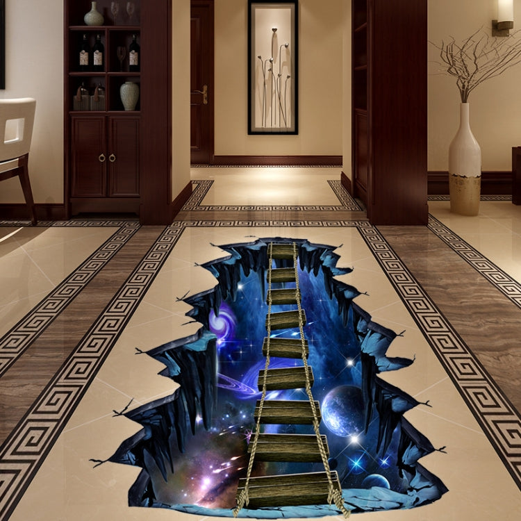 3D Wall Stickers Universe Planet Single-plank Bridge Floor Stickers, FX82001, FX82002, FX82003, FX82004