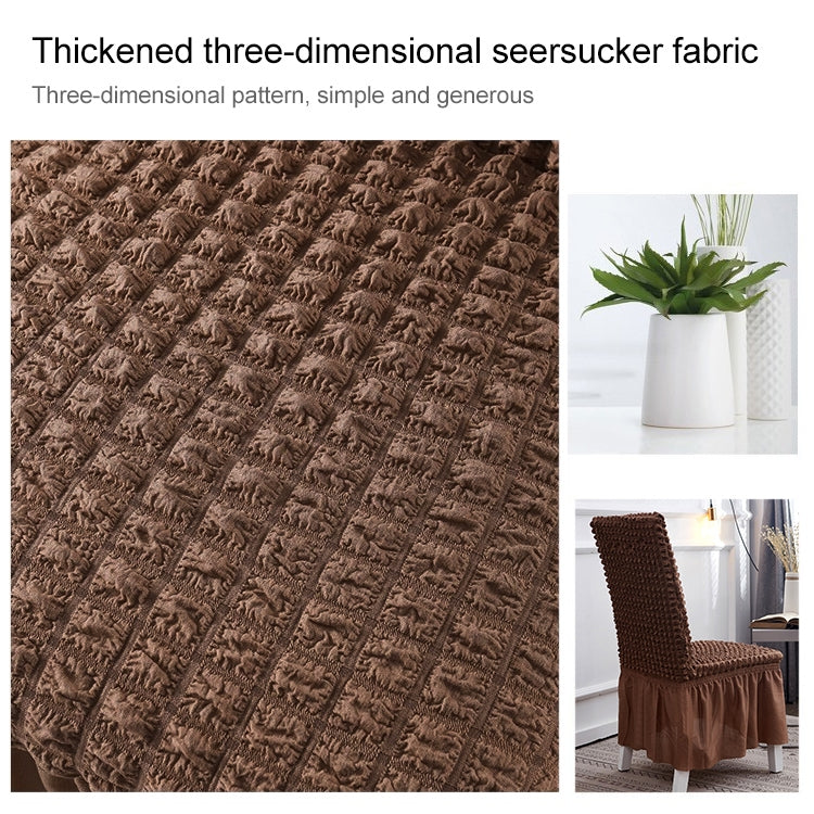 Bubble Skirt Chair Cover Household Elastic Universal One-piece  Seat Stool Cover Fabric Grid Chair Cover, Universal Size