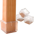 4pcs Square Chair Leg Caps PVC Feet Protector Pads Furniture Table Covers, 30-35mm, 42-48mm, 49-55mm, 37-42mm, 56-62mm
