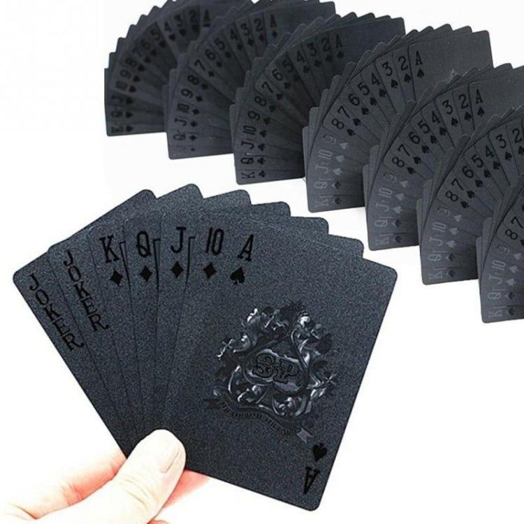 2 PCS Creative Gold Foil Poker Plastic Waterproof Playing Cards, 2 PCS Gold Foil Poker