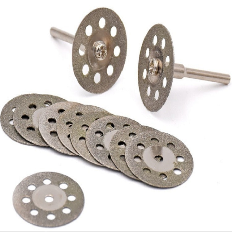 8 Holes Emery Cutting Chip Jade  Saw Blade Electric Grinder Accessories, 10 Saw Blade 2 Connecting rod 22MM, 10 Saw Blade 2 Connecting rod 25MM, 10 Saw Blade 2 Connecting rod 30MM, 10 Saw Blade 2 Connecting rod 20MM