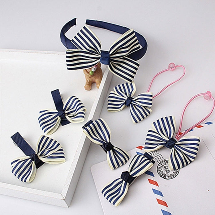 7 PCS/Set Children Accessories Hairband Baby Girls Lovely Bow Headwear Hair Clip, Rose red + green, Blue + pink, Pink + Navy, Watermelon red + pink, Light blue +pink dots, Pink + watermelon red dots, Light yellow+ red dots, Pink+navy dots              ...