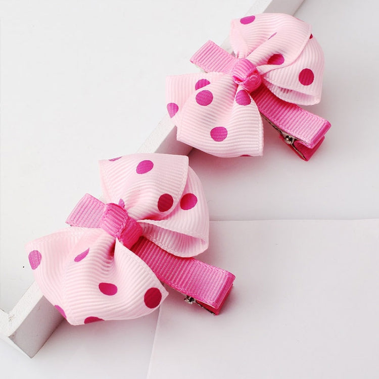 7 PCS/Set Children Accessories Hairband Baby Girls Lovely Bow Headwear Hair Clip, Rose red + green, Blue + pink, Pink + Navy, Watermelon red + pink, Light blue +pink dots, Pink + watermelon red dots, Light yellow+ red dots, Pink+navy dots              ...
