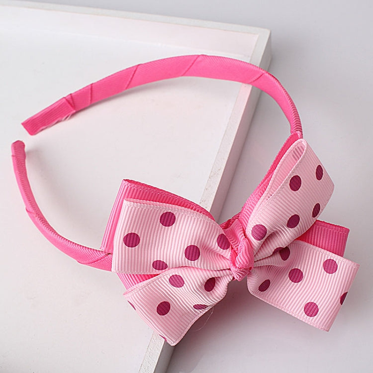 7 PCS/Set Children Accessories Hairband Baby Girls Lovely Bow Headwear Hair Clip, Rose red + green, Blue + pink, Pink + Navy, Watermelon red + pink, Light blue +pink dots, Pink + watermelon red dots, Light yellow+ red dots, Pink+navy dots              ...