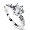 Female Classic Crystal Six-Claw Diamond Ring Wedding Ring, 5, 10, 7, 8, 9, 6