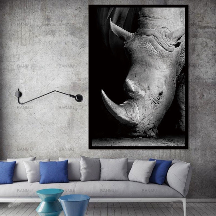 Simple Black and White Animal Decoration Painting Study Living Room Sofa Background Wall Painting Without Frame, 21X30cm, 40X50cm
