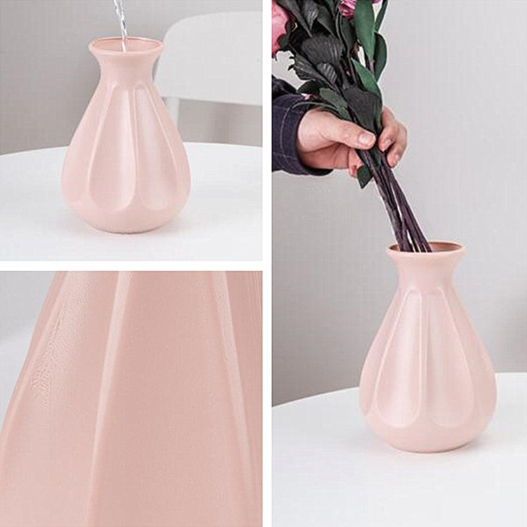 Creative Home Flower Ornaments Dry and Wet Flowers Arrangement Drop-resistant Plastic Vase, 14 x 20 cm