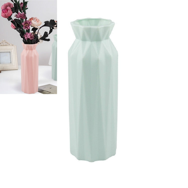 2 PCS Creative Plastic Round Vase Simple Anti-fall Home Decoration Ornaments, 7.2 x 20.5 cm, 7.2 x 20.5cm