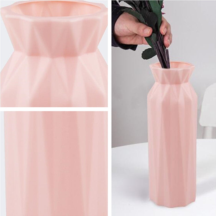2 PCS Creative Plastic Round Vase Simple Anti-fall Home Decoration Ornaments, 7.2 x 20.5 cm, 7.2 x 20.5cm