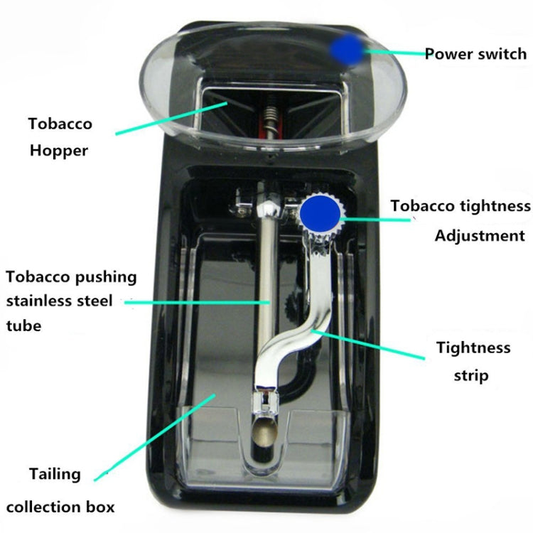 Electric Easy Automatic Cigarette Rolling Machine Tobacco Injector Maker Roller, EU Plug, US Plug