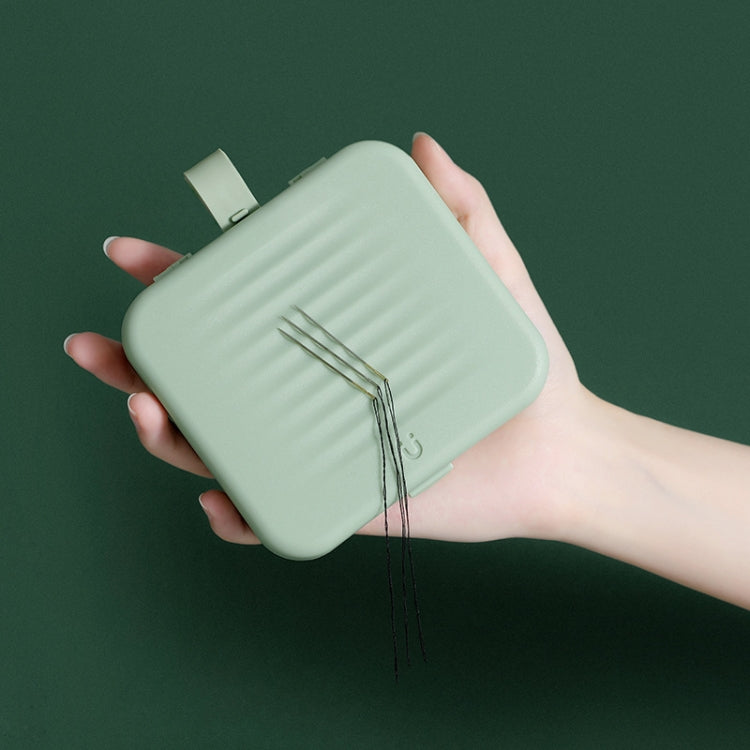 Magnetic Sewing Box Set Household Small Double-layer Sewing Tool Storage Box Stitchcraft Sewing Tools, White, Green, Pink, Blue