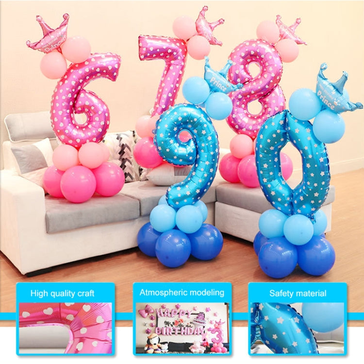 Number Foil Balloon Happy Birthday Decoration, Number 0, Number 5, Number 9, Number 8, Number 7, Number 4, Number 1, Number 3, Number 2, Number 6