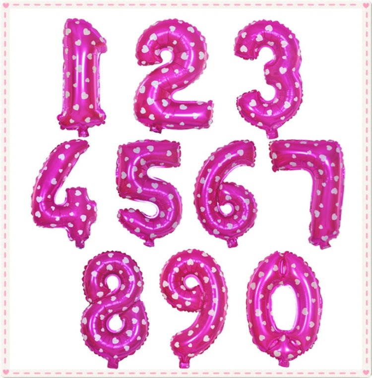 Number Foil Balloon Happy Birthday Decoration, Number 0, Number 5, Number 9, Number 8, Number 7, Number 4, Number 1, Number 3, Number 2, Number 6