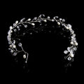 Fashion Leaves Bridal Hair Accessories Handmade Crystal Hair Jewelry Wedding Headband Headpiece for Women, Gold, Silver