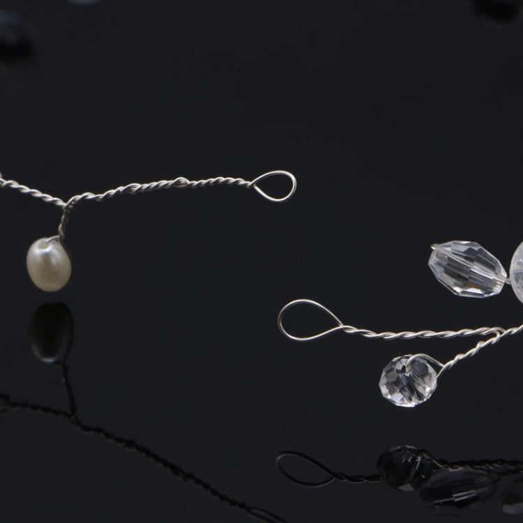 Fashion Leaves Bridal Hair Accessories Handmade Crystal Hair Jewelry Wedding Headband Headpiece for Women, Gold, Silver