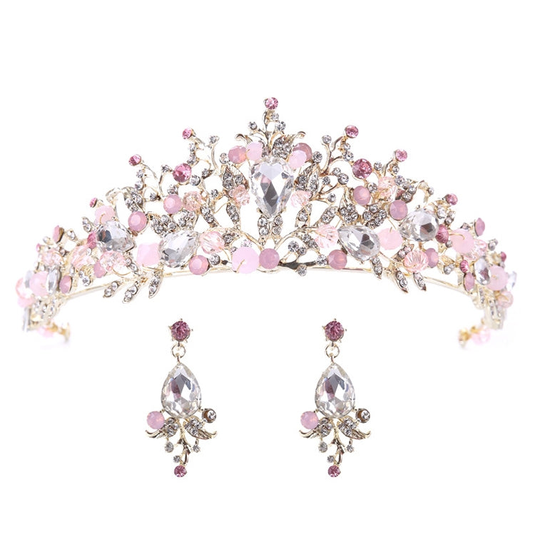 Luxury Pink Gold Pearl Bridal Crowns Handmade Tiara Bride Headband Crystal Wedding Diadem Queen Crown Wedding Hair Accessories, Pearl Crown Pink, Pearl Crown Gold, Pearl Crown White