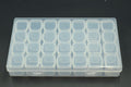 28 Slots Manicure Tool Storage Box Dustproof Independent Compartment Mini Drill Box Jewelry Box PP Pill Box