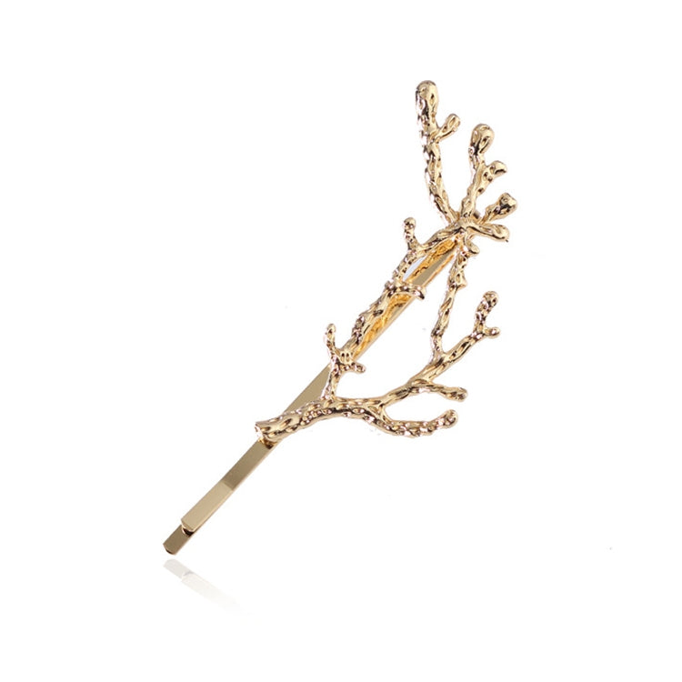 3 PCS Vintage Tree Branch Hair Clips Girls Alloy Hairpins, Length: 7.8 cm, Gold, Sliver
