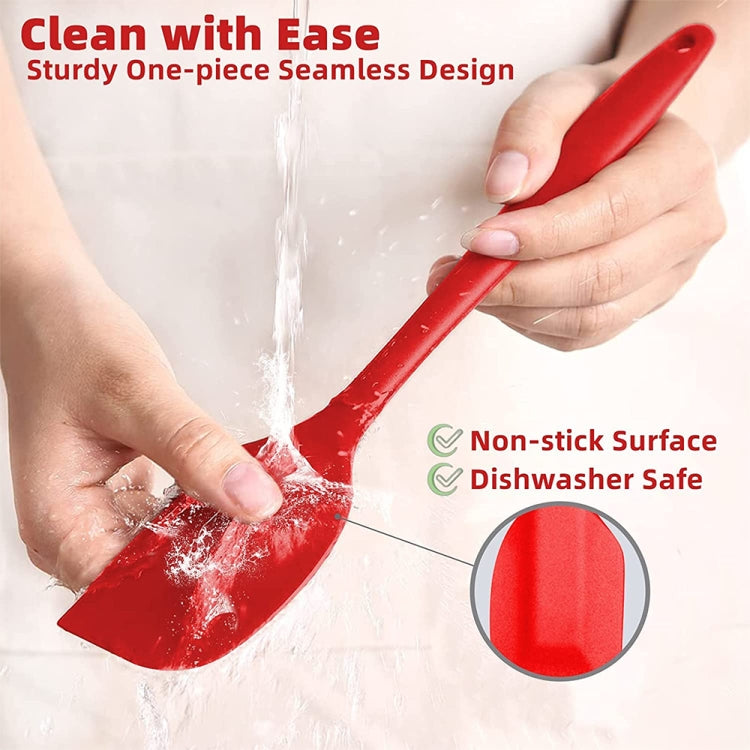 Kitchen Silicone Cream Cake Spatula Mixing Scraper Brush Butter Mixer Brushes Baking Tool Kitchenware, Purple, Pink, Orange, Red, Yellow, Green, Blue
