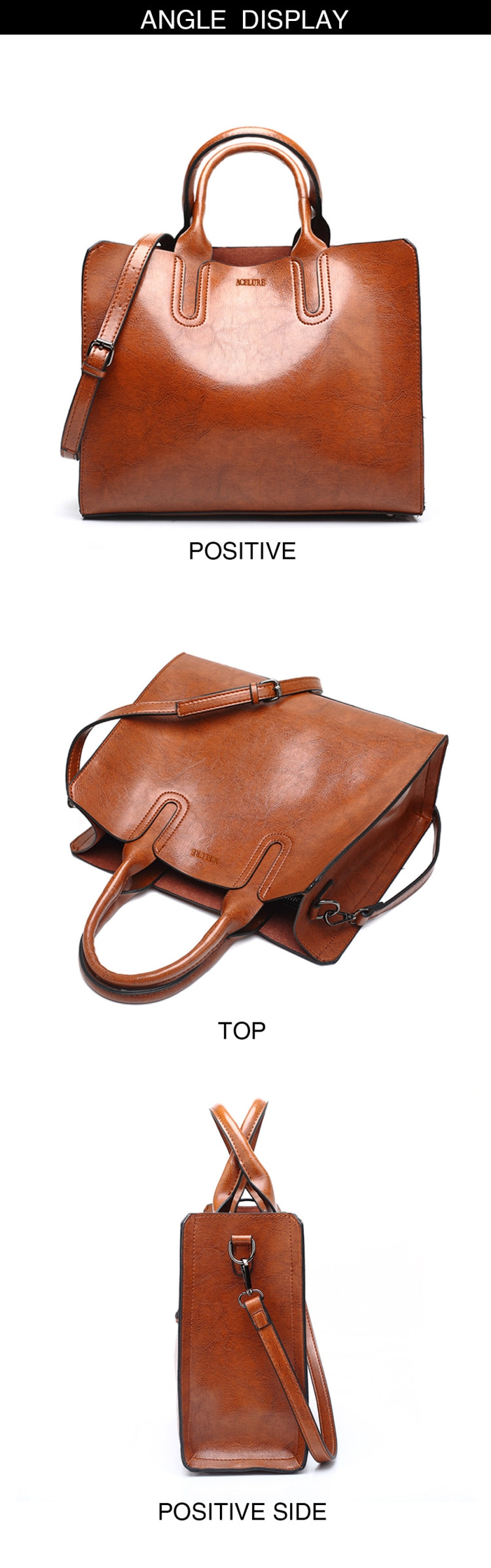 Leather Handbags Big Women Bag Casual Female Bags Trunk Tote Shoulder Bag Ladies Large Bolsos, Coffee, Burgundy, Pink, Gray, Brown, Black, Green, Blue