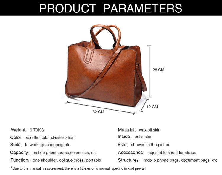 Leather Handbags Big Women Bag Casual Female Bags Trunk Tote Shoulder Bag Ladies Large Bolsos, Coffee, Burgundy, Pink, Gray, Brown, Black, Green, Blue