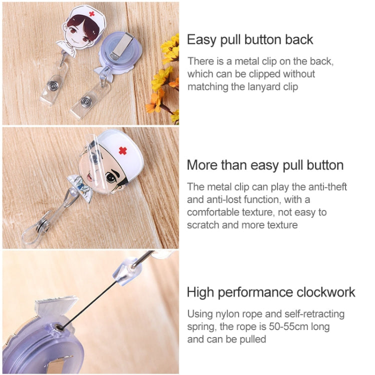 Cute Retractable Badge Reel Student Nurse ID Name Card Badge, ID Name Card Badge