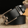 Vintage Lacquered Genuine Leather Pin Buckle Waistband for Men, Wide Needle Black 105CM, Wide Needle Black 110CM, Wide Needle Black 115CM, Wide Needle Black 120CM, Wide Needle Black 125CM, Wide Needle Black 130CM, Wide Needle Black 140CM               ...