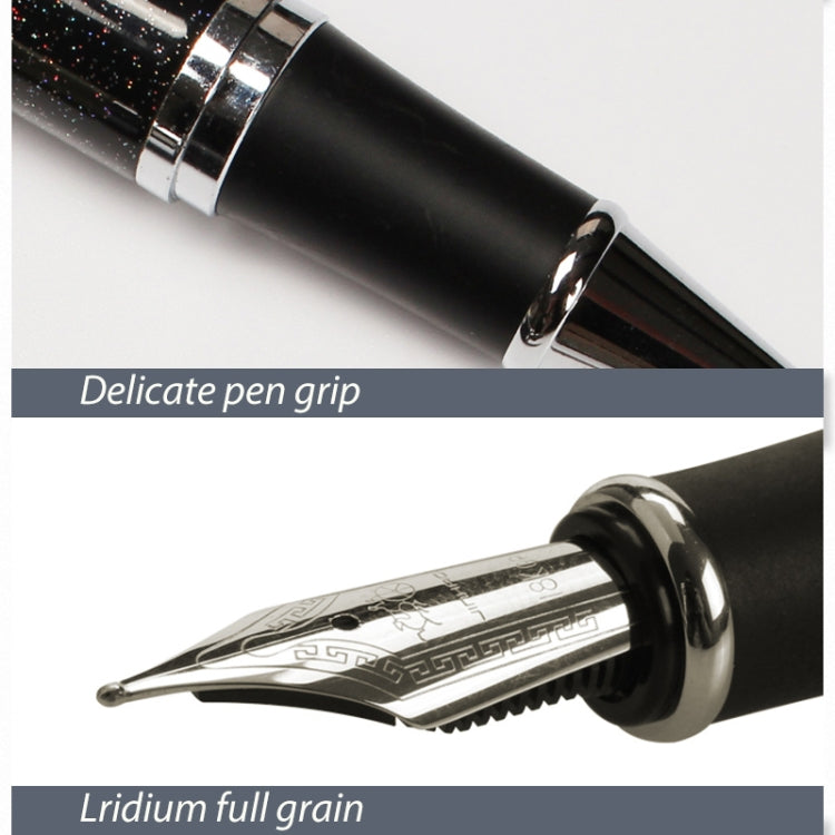 X750 Stationery Stainless Steel Fountain Pen Medium Nib Ink Pens School Oiifice Gift, 0.5mm, 1.1mm