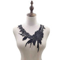 Lace Flower Embroidered Collar Fake Collar Clothing Accessories, Size: 31 x 30cm, Red, Red Wine, Pink, Green, Blue, Sky Blue, Purple, Gray, Beige, Black, Purple Pink, Gold, Gold Brown, Navy, Rose Red, Brown, Apricot, White