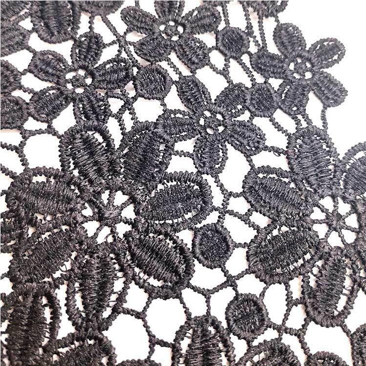 Lace Collar Three-dimensional Hollow Embroidered Fake Collar DIY Clothing Accessories, Size: About 45 x 26cm, Gold Brown, Red Bean Paste Powder