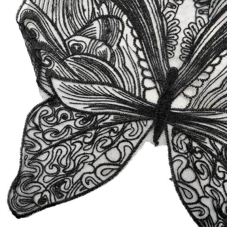 Butterfly Shape Embroidery Corsage Lace Collar DIY Clothing Accessories, Size: About 42 x 38cm