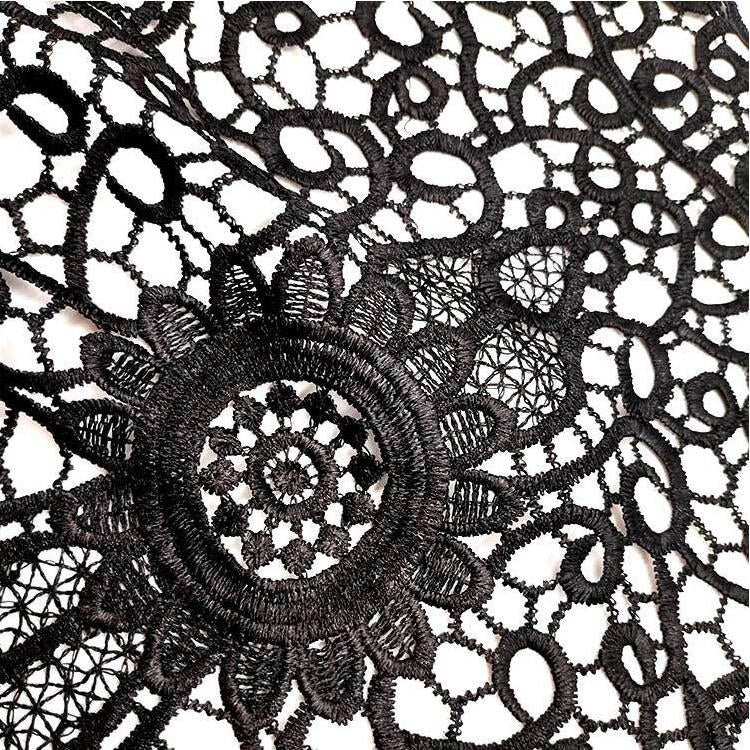Lace Embroidery Hollow Fake Collar DIY Clothing Accessories, Size: About 55 x 47cm, Red, Beige, Black, Light Brown, White