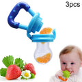 3 PCS Portable Baby Infant Food Nipple Feeder Silicone Pacifier Silicone Baby Soother, Random Color, Baby Soother, Size:L, Baby Soother, Size:M