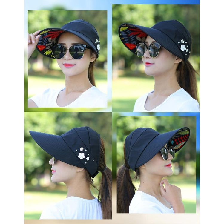 Women Summer Casual  Going Out Ultraviolet-proof Korean Style Folded Sun Block Hat Breathable And Light, Beige, Red, Black, Pink, Khaki, Rose Red, Blue