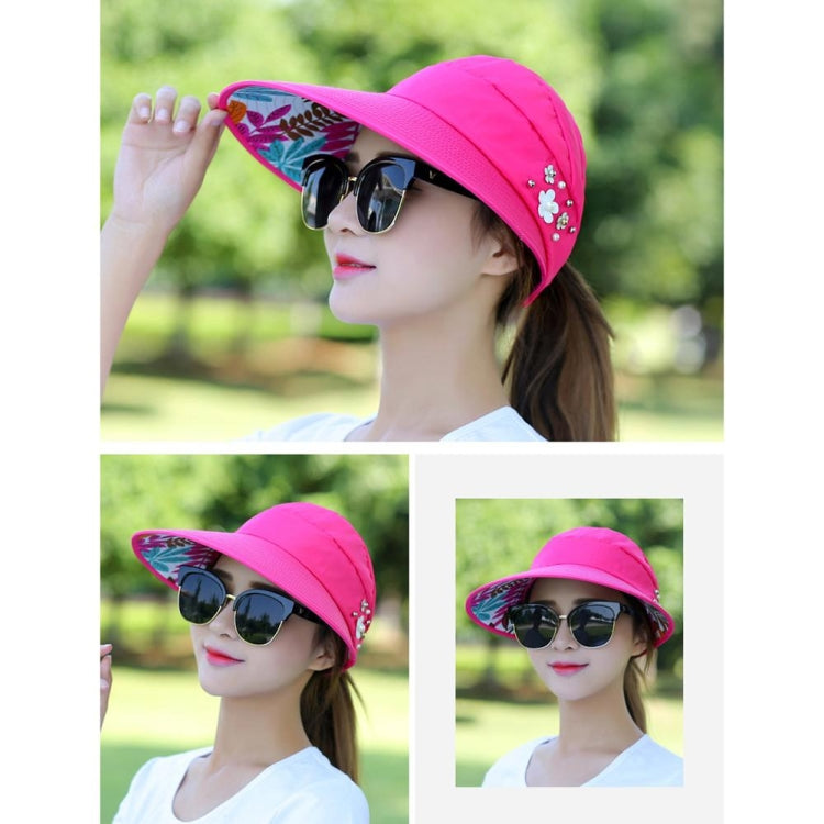 Women Summer Casual  Going Out Ultraviolet-proof Korean Style Folded Sun Block Hat Breathable And Light, Beige, Red, Black, Pink, Khaki, Rose Red, Blue