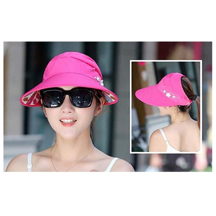 Women Summer Casual  Going Out Ultraviolet-proof Korean Style Folded Sun Block Hat Breathable And Light, Beige, Red, Black, Pink, Khaki, Rose Red, Blue