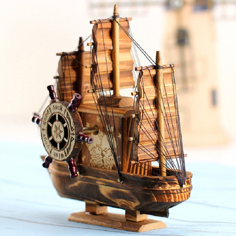 Wooden Crafts Decoration Music Sailing Office Home Decoration Creative Gifts, Music Sailing