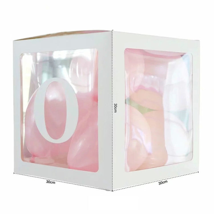Wedding Birthday Party Decoration Transparent Letter Balloon Box, White Baby, White Love