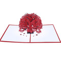 Three-Dimensional Maple Tree Greeting Card Birthday Greeting Card Red Maple Leaf 3d Card, Maple Tree Greeting Card