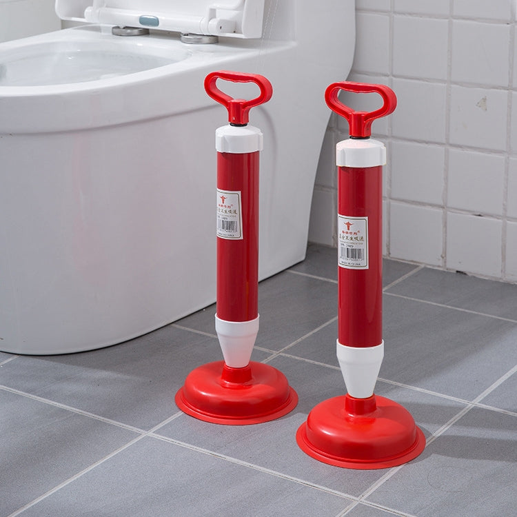 Household Sewer Dredge Toilet Suction Cup Vacuum Powerful Suction Pump, Plastic Rod, Stainless Steel Rod