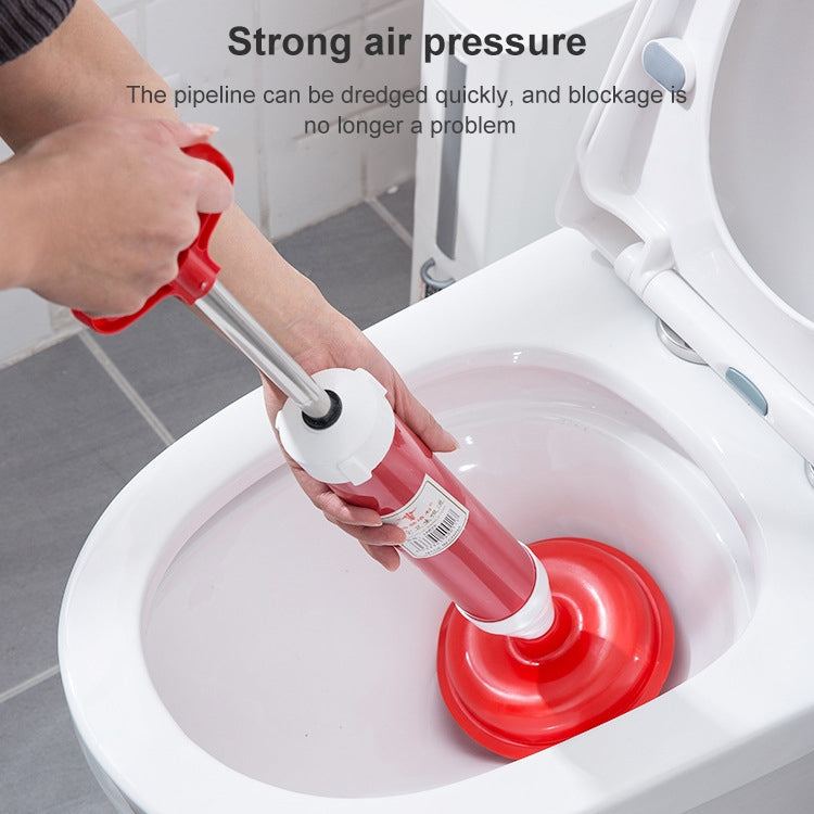 Household Sewer Dredge Toilet Suction Cup Vacuum Powerful Suction Pump, Plastic Rod, Stainless Steel Rod