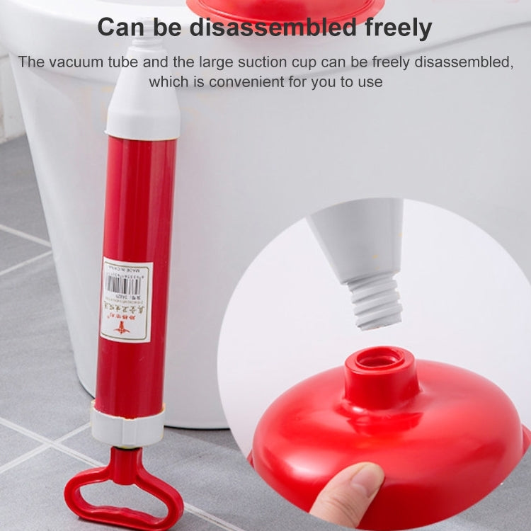 Household Sewer Dredge Toilet Suction Cup Vacuum Powerful Suction Pump, Plastic Rod, Stainless Steel Rod
