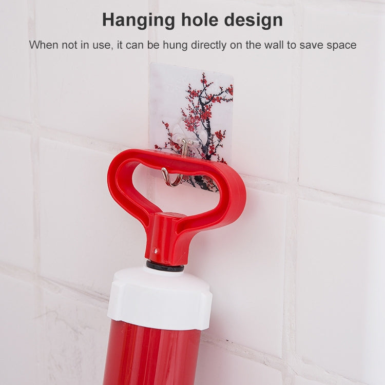 Household Sewer Dredge Toilet Suction Cup Vacuum Powerful Suction Pump, Plastic Rod, Stainless Steel Rod