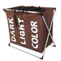 Collapsible Three Grid Dirty Clothes Laundry Hamper Organizer Home Storage Basket, 3 Grid