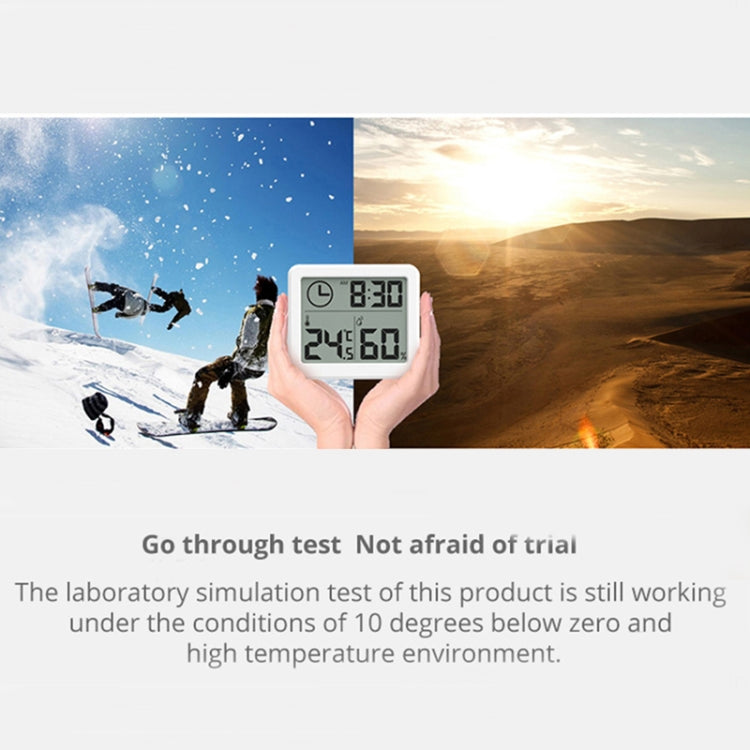 Multifunction Automatic Electronic Temperature and Humidity Monitor Clock with 3.2 inch Large LCD Screen, Automatic Monitor